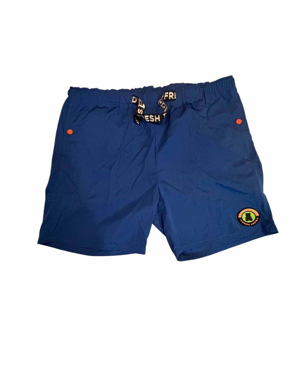 Teddy Fresh Men's Blue  Shorts with Logo Patch